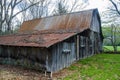 Rustic Old Barn in the Woods Ã¢â¬â Virginia, USA Royalty Free Stock Photo